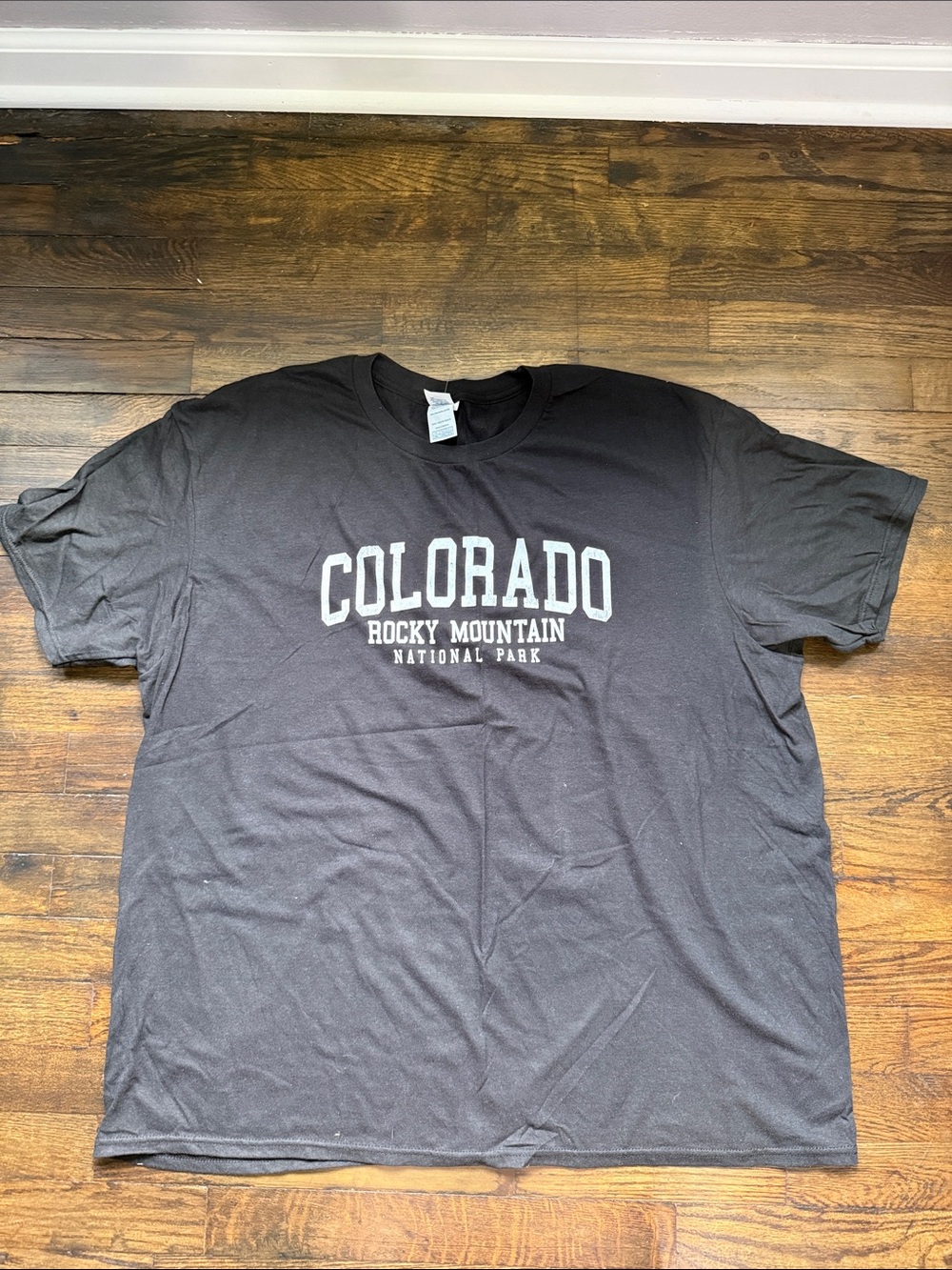 Men’s Colorado Rocky Mountain National Park Graphic Tee - Black with White Print